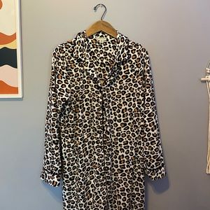Woman's leopard robe